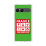 プレミアムスクエアケース with SnapMag［ FRAGILE Sticker - Green ］