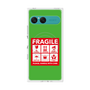 プレミアムスクエアケース with SnapMag［ FRAGILE Sticker - Green ］