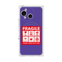 プレミアムスクエアケース with SnapMag［ FRAGILE Sticker - Purple ］