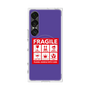 プレミアムスクエアケース with SnapMag［ FRAGILE Sticker - Purple ］