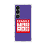 プレミアムスクエアケース with SnapMag［ FRAGILE Sticker - Purple ］