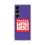 プレミアムスクエアケース with SnapMag［ FRAGILE Sticker - Purple ］