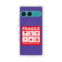 プレミアムスクエアケース with SnapMag［ FRAGILE Sticker - Purple ］