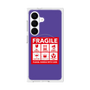 プレミアムスクエアケース with SnapMag［ FRAGILE Sticker - Purple ］