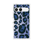 プレミアムスクエアケース with SnapMag［ Leopard - Blue ］