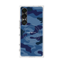 プレミアムスクエアケース with SnapMag［ Camouflage - Blue ］