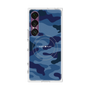 プレミアムスクエアケース with SnapMag［ Camouflage - Blue ］