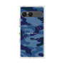 プレミアムスクエアケース with SnapMag［ Camouflage - Blue ］