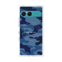 プレミアムスクエアケース with SnapMag［ Camouflage - Blue ］