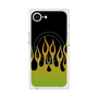 プレミアムスクエアケース with SnapMag［ 炎 - Green ］