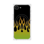 プレミアムスクエアケース with SnapMag［ 炎 - Green ］