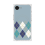 プレミアムスクエアケース with SnapMag［ Nordic Argyle - Blue ］