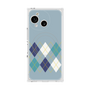 プレミアムスクエアケース with SnapMag［ Nordic Argyle - Blue ］