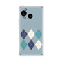 プレミアムスクエアケース with SnapMag［ Nordic Argyle - Blue ］