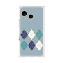 プレミアムスクエアケース with SnapMag［ Nordic Argyle - Blue ］
