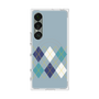 プレミアムスクエアケース with SnapMag［ Nordic Argyle - Blue ］