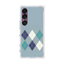 プレミアムスクエアケース with SnapMag［ Nordic Argyle - Blue ］