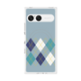 プレミアムスクエアケース with SnapMag［ Nordic Argyle - Blue ］