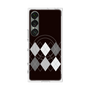 プレミアムスクエアケース with SnapMag［ Nordic Argyle - Black ］