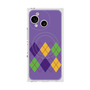 プレミアムスクエアケース with SnapMag［ Nordic Argyle - Purple ］