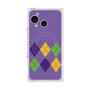 プレミアムスクエアケース with SnapMag［ Nordic Argyle - Purple ］