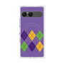 プレミアムスクエアケース with SnapMag［ Nordic Argyle - Purple ］