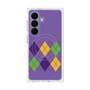 プレミアムスクエアケース with SnapMag［ Nordic Argyle - Purple ］