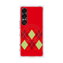 プレミアムスクエアケース with SnapMag［ Nordic Argyle - Red ］