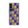 プレミアムスクエアケース with SnapMag［ Argyle - Purple ］