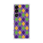 プレミアムスクエアケース with SnapMag［ Argyle - Purple ］