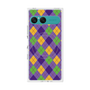 プレミアムスクエアケース with SnapMag［ Argyle - Purple ］