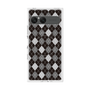 プレミアムスクエアケース with SnapMag［ Argyle - Black ］