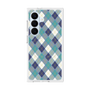 プレミアムスクエアケース with SnapMag［ Argyle - Blue ］