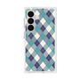 プレミアムスクエアケース with SnapMag［ Argyle - Blue ］