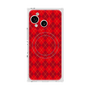 プレミアムスクエアケース with SnapMag［ Argyle - Red ］