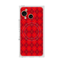 プレミアムスクエアケース with SnapMag［ Argyle - Red ］