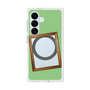 プレミアムスクエアケース with SnapMag［ Photo Frame - Light Green ］