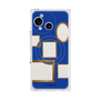 プレミアムスクエアケース with SnapMag［ Photo Frames - Blue ］