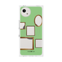 プレミアムスクエアケース with SnapMag［ Photo Frames - Light Green ］