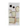 プレミアムスクエアケース with SnapMag［ Photo Frames - Light Gray ］