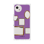 プレミアムスクエアケース with SnapMag［ Photo Frames - Purple ］