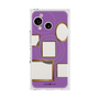 プレミアムスクエアケース with SnapMag［ Photo Frames - Purple ］