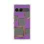 プレミアムスクエアケース with SnapMag［ Photo Frames - Purple ］
