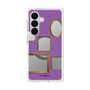 プレミアムスクエアケース with SnapMag［ Photo Frames - Purple ］