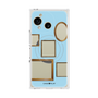 プレミアムスクエアケース with SnapMag［ Photo Frames - Light Blue ］