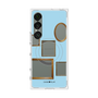 プレミアムスクエアケース with SnapMag［ Photo Frames - Light Blue ］