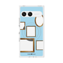 プレミアムスクエアケース with SnapMag［ Photo Frames - Light Blue ］