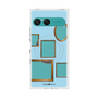 プレミアムスクエアケース with SnapMag［ Photo Frames - Light Blue ］