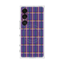 プレミアムスクエアケース with SnapMag［ Tartan Check - Purple ］