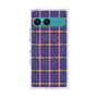 プレミアムスクエアケース with SnapMag［ Tartan Check - Purple ］